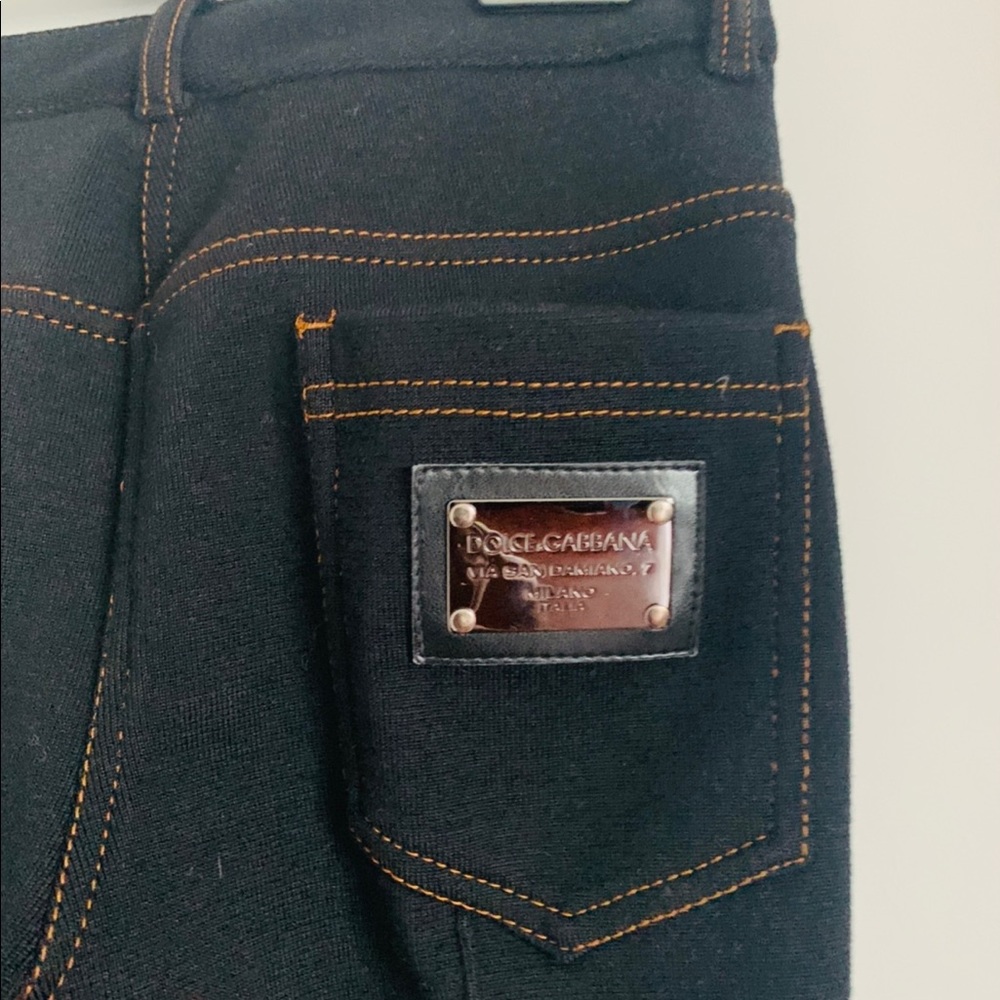 Dolce & Gabbana black wool skinny  trousers sz 42 - Picture 7 of 8